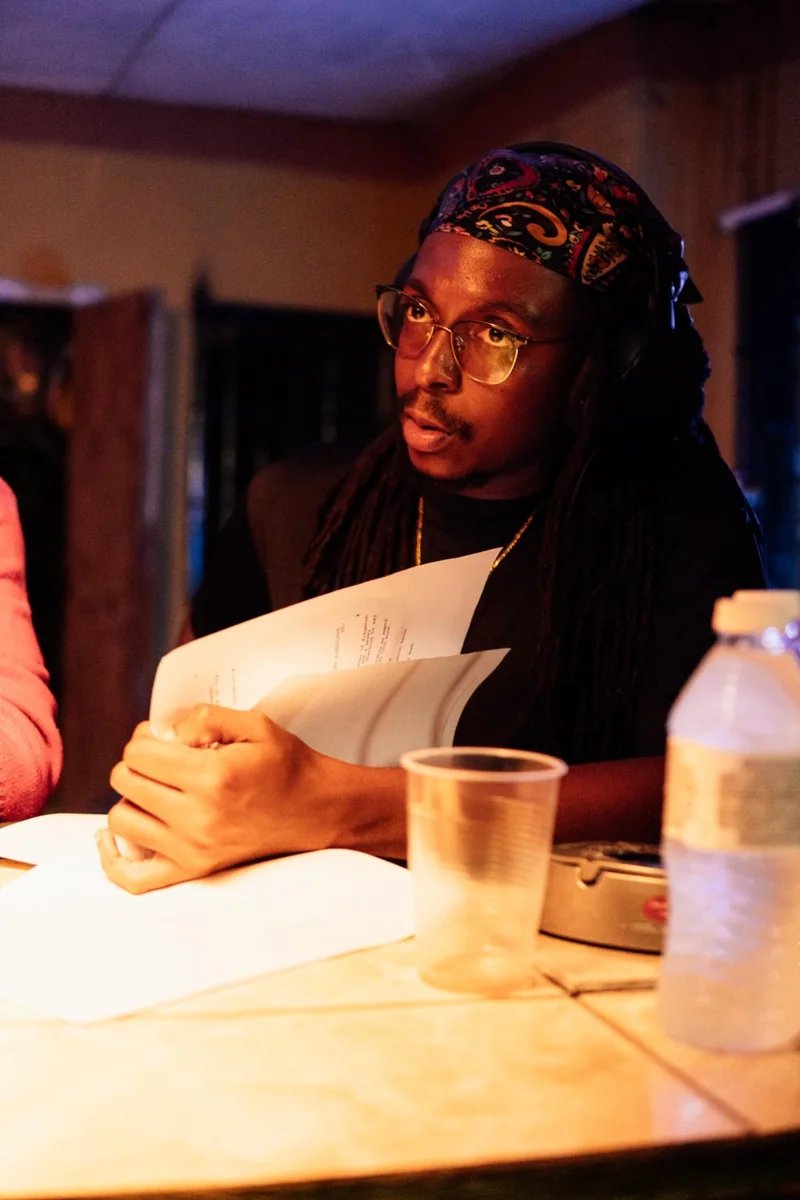 Jordan Mars on the set of SMILE